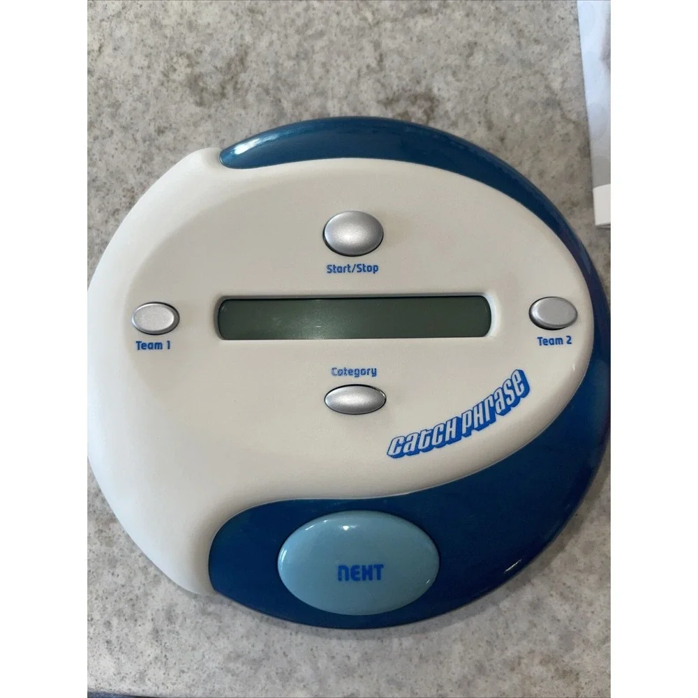 Catchphrase Hasbro Blue White Handheld Electronic Team 2004 Game Trivia Tested